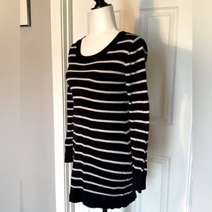 Black & White Striped Sweater Dress